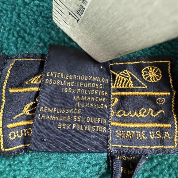 Vintage Eddie Bauer Jacket Womens Large White Windfoil Made USA Fleece Lined 90s - Picture 12 of 16